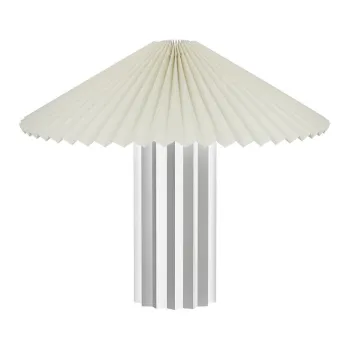 Veioza alba-argintie cu intensitate reglabila cu abajur textil (inaltime 36 cm) Taite - Blomus imagine