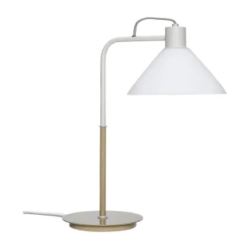 Veioza alba cu abajur din sticla (inaltime 44 cm) Spot - Hubsch imagine