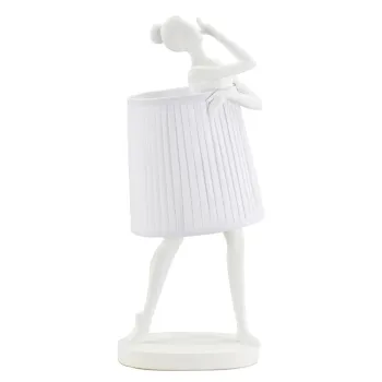 Veioza alba cu abajur textil (inaltime 62,5 cm) Ballet - Mauro Ferretti imagine