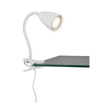 Veioza alba cu clema (inaltime 20 cm) Wanda - Trio imagine