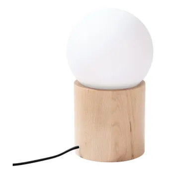 Veioza alba/in culoare naturala cu abajur din sticla (inaltime 21 cm) Surtur - Sollux imagine