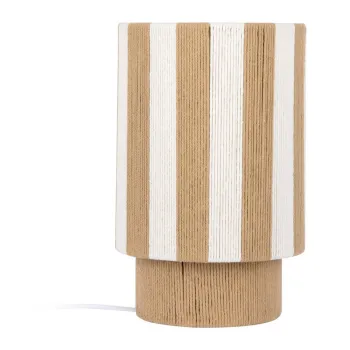 Veioza alba/in culoare naturala cu tapiterie din franghie (inaltime 35 cm) Vienna Stripes - Leitmotiv imagine