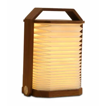 Veioza alba/in culoare naturala inchisa LED (inaltime 4 cm) Origami - Gingko imagine