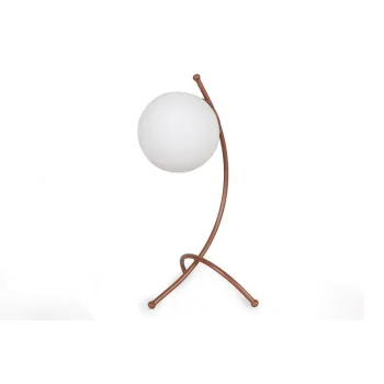 Veioza alba/in culoarea bronz cu abajur din sticla (inaltime 43 cm) Yay - Opviq lights imagine