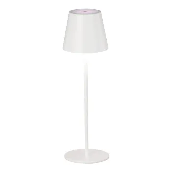 Veioza alba LED cu abajur din metal (inaltime 36,5 cm) Viletto - Fischer & Honsel imagine