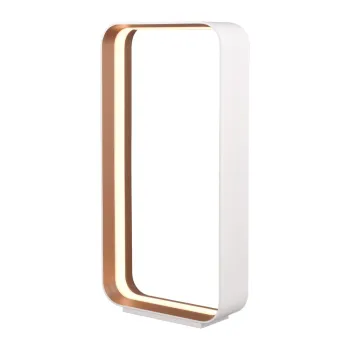 Veioza alba LED cu control vocal/cu control prin aplicatii mobile cu abajur din metal (inaltime 61 cm) Cizione - CINQUE imagine