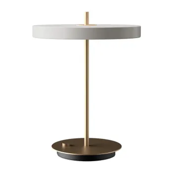 Veioza alba LED cu intensitate reglabila cu abajur din metal (inaltime 41,5 cm) Asteria Table - UMAGE imagine