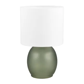 Veioza alba/verde cu abajur textil (inaltime 29 cm) Vela - Trio imagine