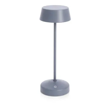 Veioza albastra LED cu intensitate reglabila/cu incarcator wireless din metal cu abajur din plastic (inaltime 33 cm) Esprit - Bizzotto imagine