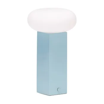 Veioza albastra LED cu intensitate reglabila din metal cu abajur din sticla (inaltime 20 cm) Low - Hubsch imagine