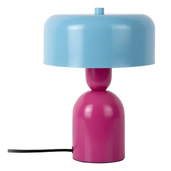 Veioza albastra/roz din metal (inaltime 24 cm) Double Funky - Leitmotiv imagine