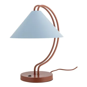 Veioza albastra-teracota cu abajur din metal (inaltime 35 cm) Janya - Bloomingville imagine