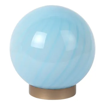 Veioza albastru-deschis cu abajur din sticla (inaltime 17 cm) Summer Globe - Leitmotiv imagine