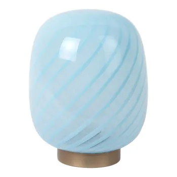 Veioza albastru-deschis cu abajur din sticla (inaltime 20 cm) Summer Globe - Leitmotiv imagine