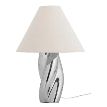 Veioza argintie cu abajur textil (inaltime 49 cm) Silva - Bloomingville imagine
