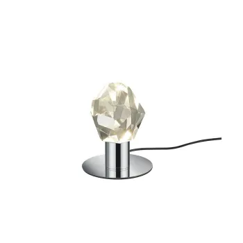 Veioza argintie LED cu abajur din sticla (inaltime 17 cm) Verano - Trio Select imagine