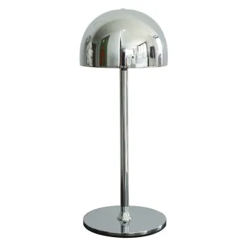 Veioza argintie LED cu control prin telecomanda cu abajur din metal (inaltime 30 cm) Tim - Sirius imagine