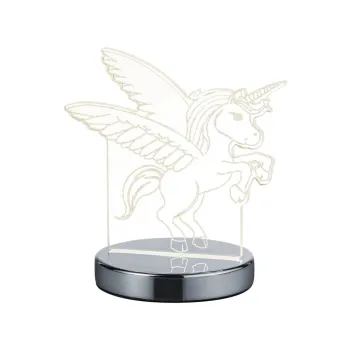 Veioza argintiu-lucios LED (inaltime 17 cm) Karo - Trio imagine