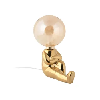 Veioza aurie LED cu intensitate reglabila cu abajur din sticla (inaltime 22,5 cm) Joey - Leitmotiv imagine