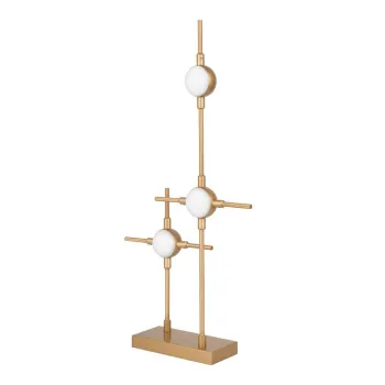 Veioza aurie LED din metal cu abajur din sticla acrilica (inaltime 52 cm) Atomo - Nova Luce imagine