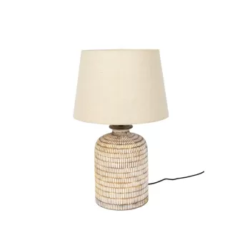 Veioza bej cu abajur din in Russel - Dutchbone imagine