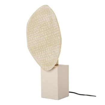 Veioza bej din metal cu abajur din metal (inaltime 46 cm) Neev - Bizzotto imagine