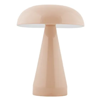 Veioza bej LED cu intensitate reglabila cu abajur din metal (inaltime 20,5 cm) Rachel - Leitmotiv imagine