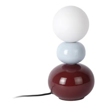 Veioza burgundy/albastru-deschis din ceramica (inaltime 26 cm) Firenze Pellet - Leitmotiv imagine