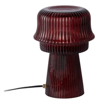Veioza burgundy din sticla (inaltime 26 cm) Cadiz - Leitmotiv imagine
