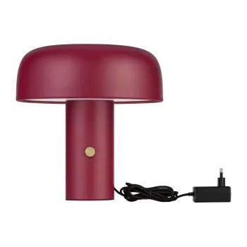Veioza burgundy LED cu intensitate reglabila din metal (inaltime 31 cm) Noelia - Nova Luce imagine
