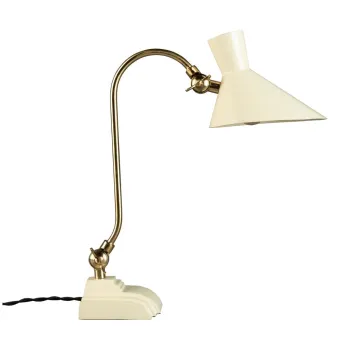 Veioza crem/aurie cu abajur din metal (inaltime 45 cm) Gaia - Dutchbone imagine