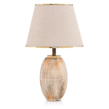 Veioza crem-aurie cu abajur textil (inaltime 50 cm) Yakamoz - Opviq lights imagine