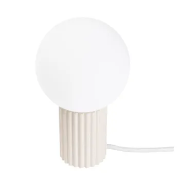 Veioza crem cu abajur din sticla (inaltime 19 cm) Orbital - Sollux imagine