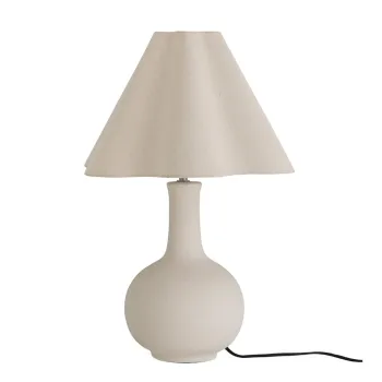 Veioza crem cu abajur textil (inaltime 60 cm) Heide - Bloomingville imagine
