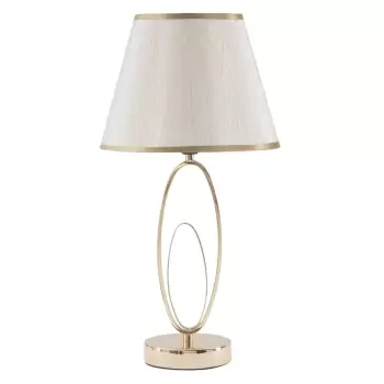 Veioza cu o constructie aurie Mauro Ferretti Flush, alb imagine