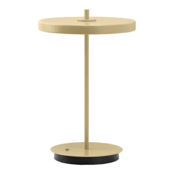 Veioza galben-deschis LED din metal cu abajur din metal (inaltime 31 cm) Asteria Move - UMAGE imagine