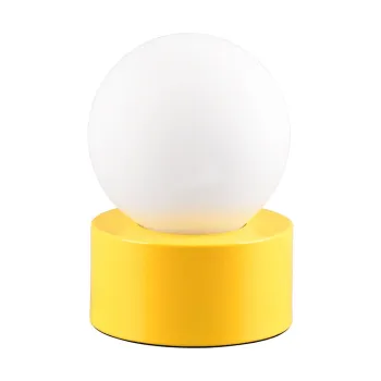 Veioza galbena cu abajur din sticla (inaltime 17 cm) Countess - Trio imagine