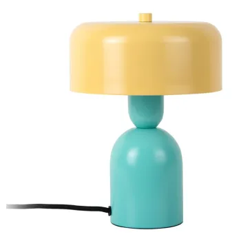 Veioza galbena/turcoaz (inaltime 24 cm) Double Funky - Leitmotiv imagine