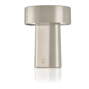 Veioza grej LED din plastic (inaltime 18 cm) Oblong - Zone imagine