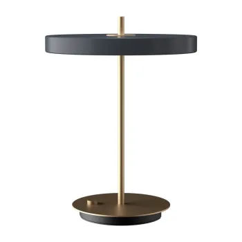 Veioza gri antracit LED cu intensitate reglabila cu abajur din metal (inaltime 41,5 cm) Asteria Table - UMAGE imagine