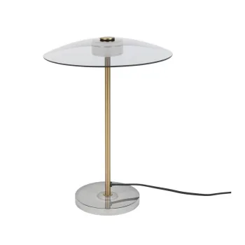 Veioza gri/aurie LED cu intensitate reglabila cu abajur din sticla (inaltime 42 cm) Float - Zuiver imagine