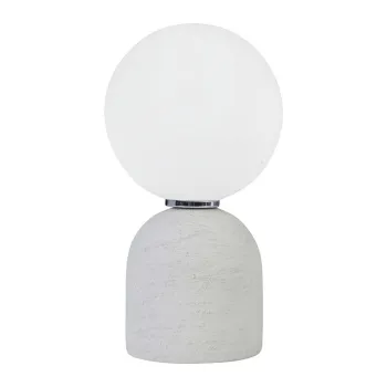 Veioza gri din ceramica cu abajur din sticla (inaltime 22 cm) Jael - Yes Everyday imagine