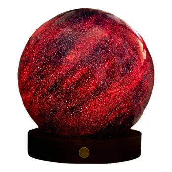 Veioza in culoare naturala inchisa LED cu abajur din sticla (inaltime 13 cm) Galaxy Breeze - Gingko imagine