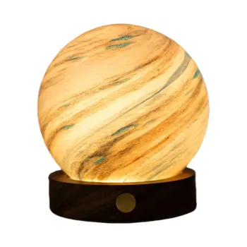 Veioza in culoare naturala inchisa LED cu abajur din sticla (inaltime 9 cm) Polar Cloud - Gingko imagine