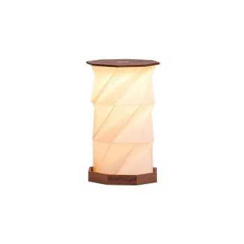 Veioza in culoare naturala inchisa LED (inaltime 18 cm) Twist Hexagon - Gingko imagine