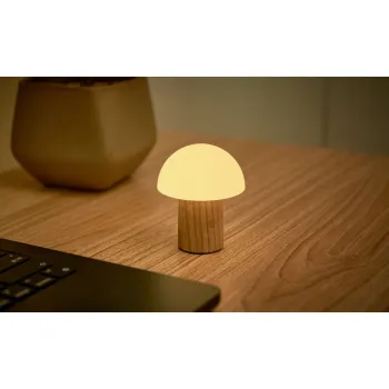 Veioza in culoare naturala LED cu intensitate reglabila din lemn de frasin (inaltime 7 cm) Alice - Gingko imagine