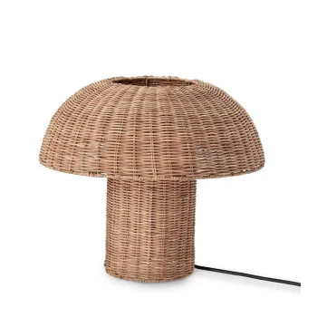 Veioza in culoare naturala LED din ratan cu abajur din ratan (inaltime 40 cm) Irele - Bizzotto imagine