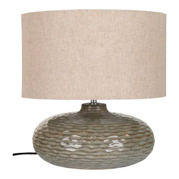 Veioza kaki din ceramica cu abajur textil (inaltime 44 cm) Oldham - House Nordic imagine