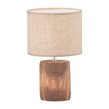 Veioza maro/bej din beton cu abajur textil (inaltime 35 cm) Malik - Fischer & Honsel imagine