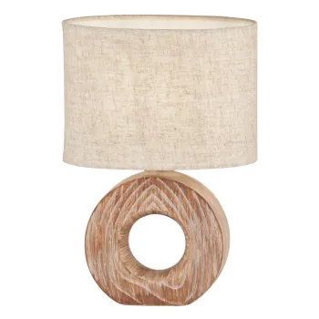 Veioza maro/bej din ceramica cu abajur textil (inaltime 31 cm) Hanke - Fischer & Honsel imagine